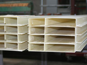 Completed rectangular airduct for a CRJ200 aircraft.